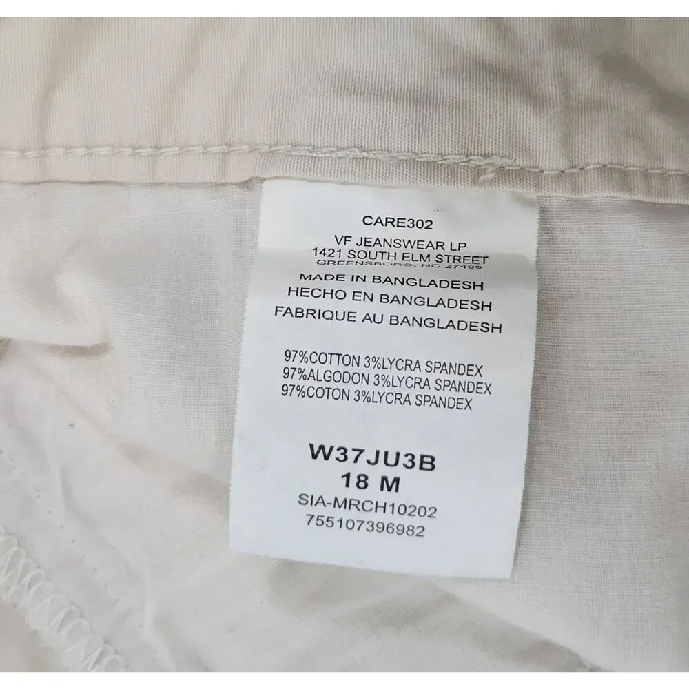 L) Women Riders by Lee Casual Khaki Shorts Size 18M Off-White